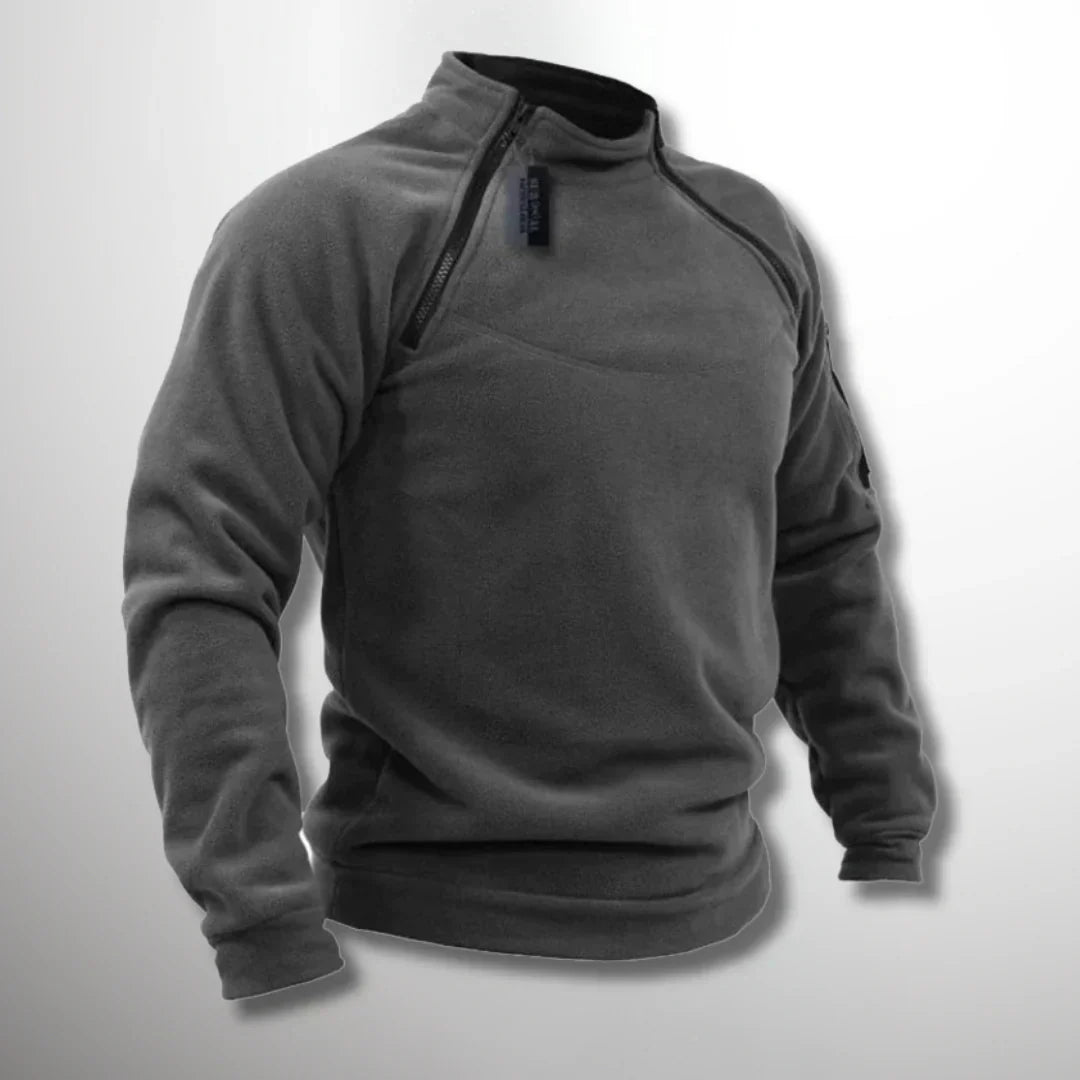 Pull Homme Zippé Sport Chic avec Poches Côtelées - PanierRoyale