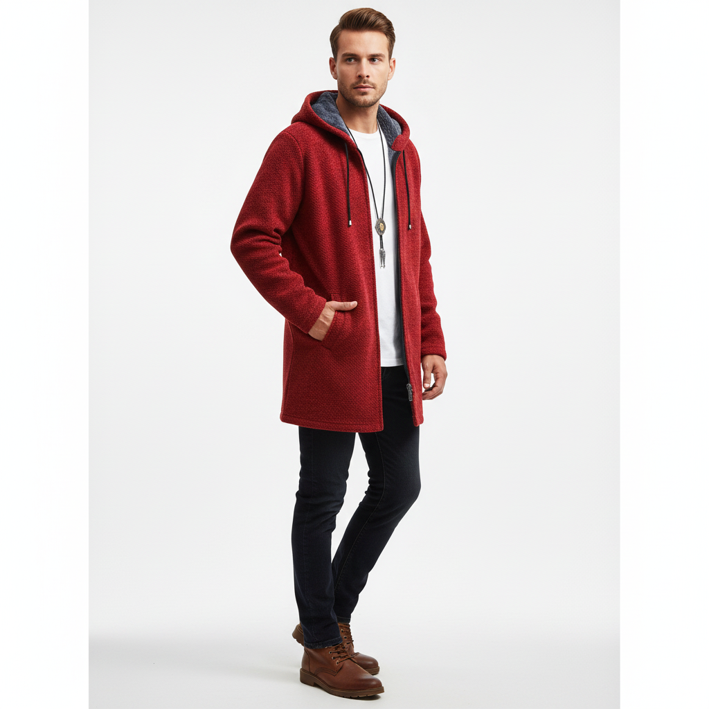 Parka Homme Hivernal avec Capuche et Fermeture Éclair Imperméable - PanierRoyale