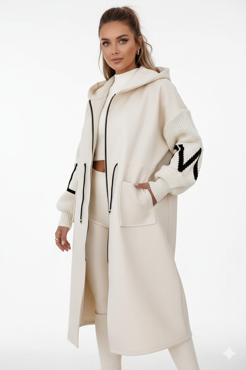 Manteau Femme Hiver Élégant - Veste Imperméable avec Capuche et Manches Douces - PanierRoyale