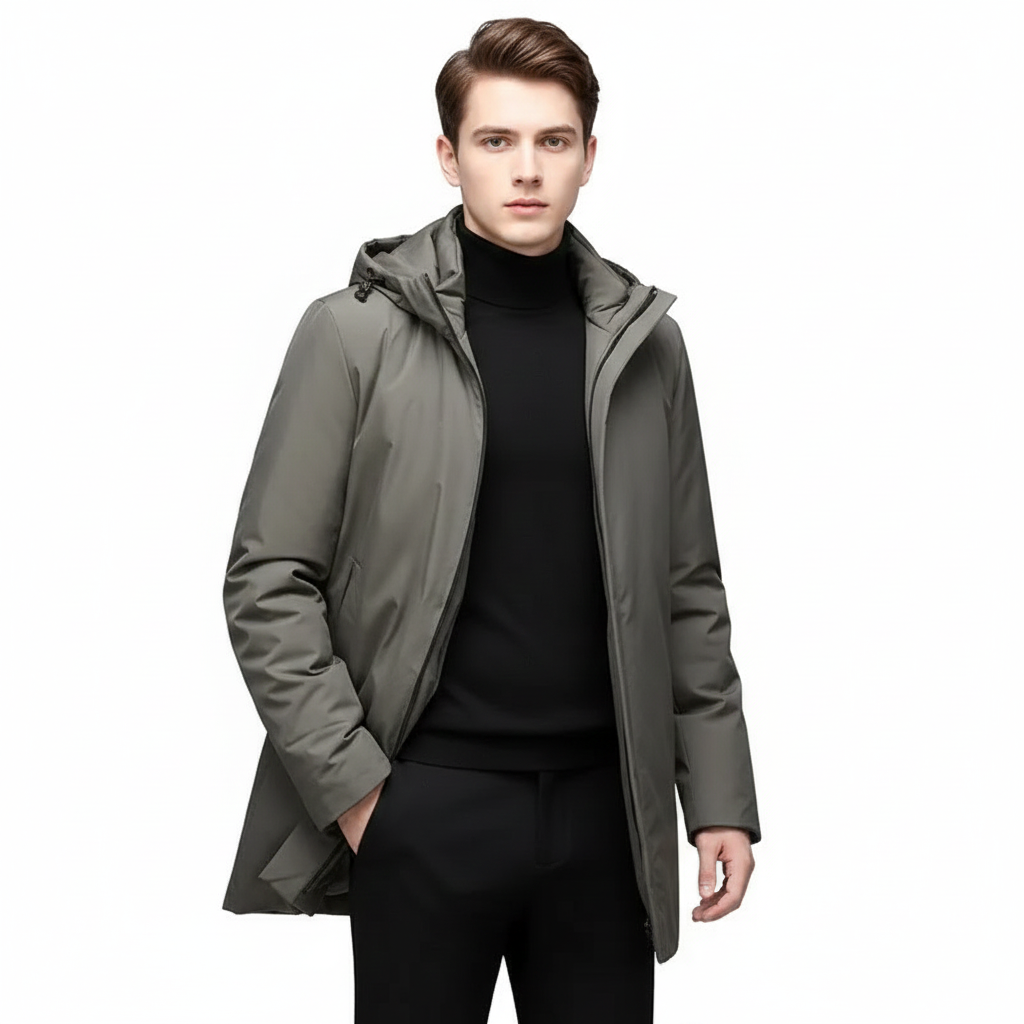 Parka Homme Hiver Étanche et Chaude avec Capuche Amovible - PanierRoyale