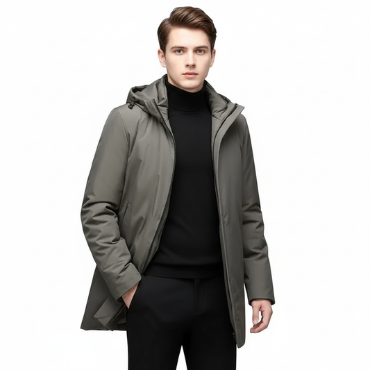 Parka Homme Hiver Étanche et Chaude avec Capuche Amovible - PanierRoyale