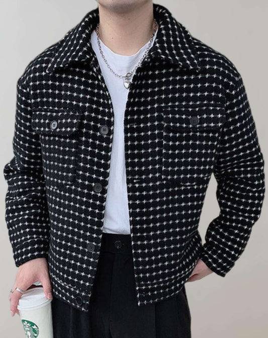 Veste Homme Noir Élégante avec Fermeture Éclair Zip - PanierRoyale