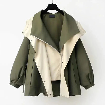 Manteau Hiver Classique Noir et Beige