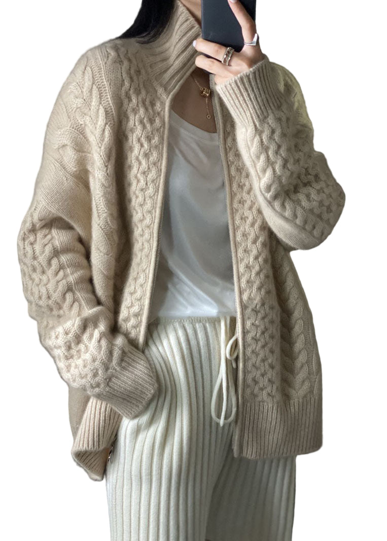 Cardigan Femme Col Montant Élégant et Chic - PanierRoyale