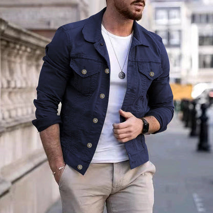 Veste Jean Denim Homme Classique et Durable