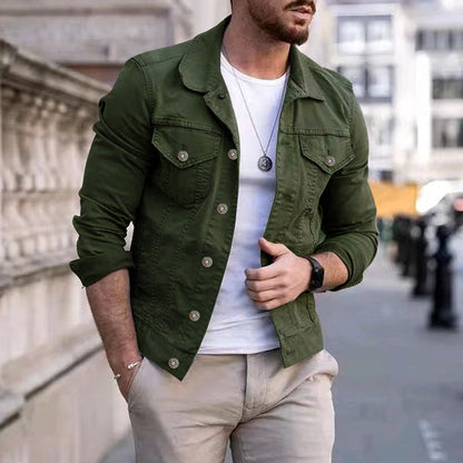 Veste Jean Denim Homme Classique et Durable