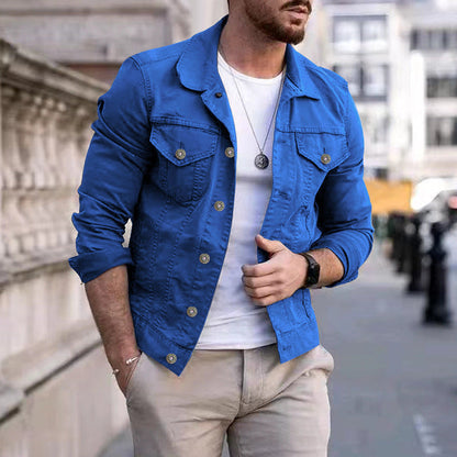 Veste Jean Denim Homme Classique et Durable