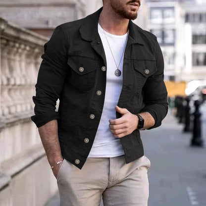 Veste Jean Denim Homme Classique et Durable