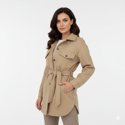 Veste Polo Femme Décontractée Col Montant Boutons - PanierRoyale