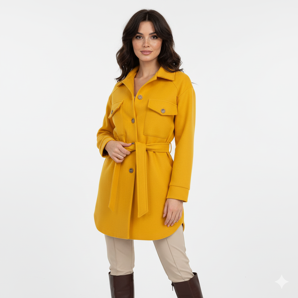 Veste Polo Femme Décontractée Col Montant Boutons