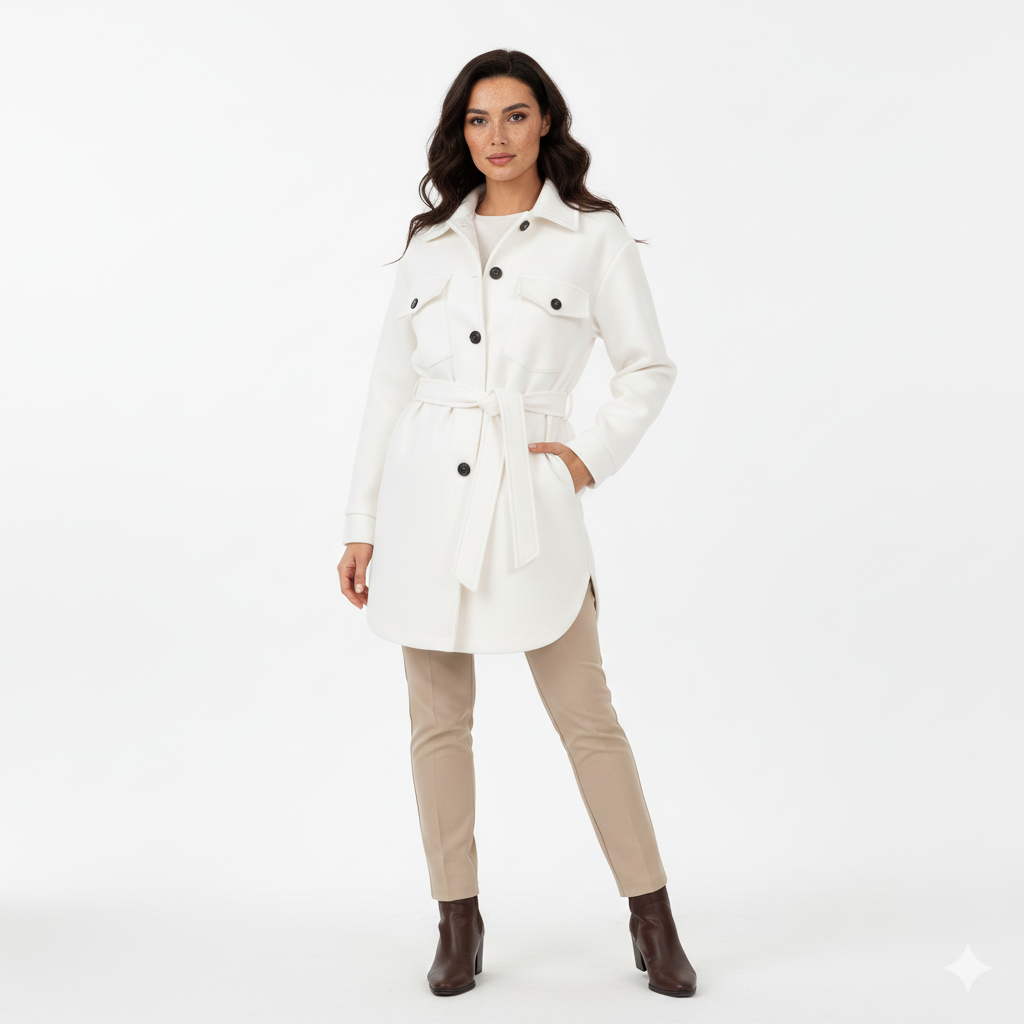 Veste Polo Femme Décontractée Col Montant Boutons