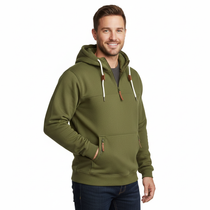 Sweat à capuche homme hiver chaud et confortable avec poches