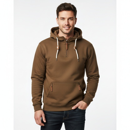 Sweat à capuche homme hiver chaud et confortable avec poches