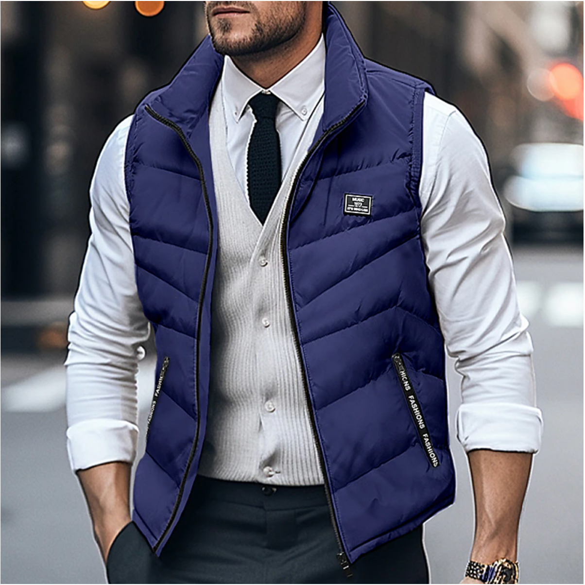 Gilet Doudoune Zippé Homme Hiver Chauffant - PanierRoyale
