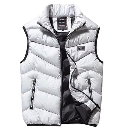Gilet Quilté Zippé Homme Mode Hiver