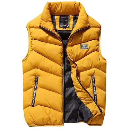 Gilet Quilté Zippé Homme Mode Hiver