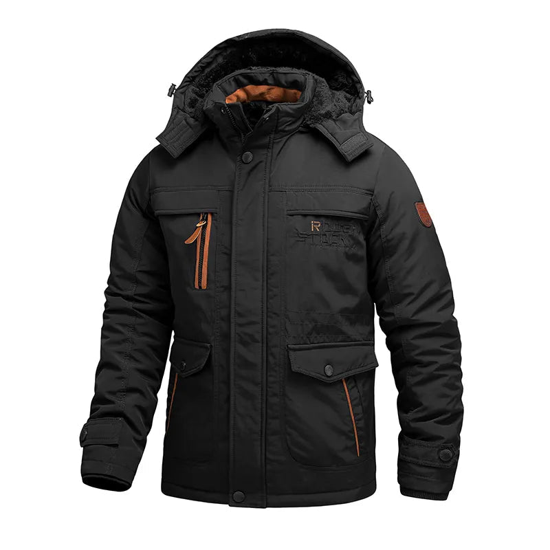 Parka Homme Imperméable Hiver Beige Neuf