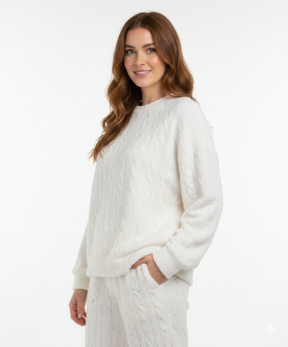 Pyjama Hiver Unisexe Doux et Chaud Rouge Corail