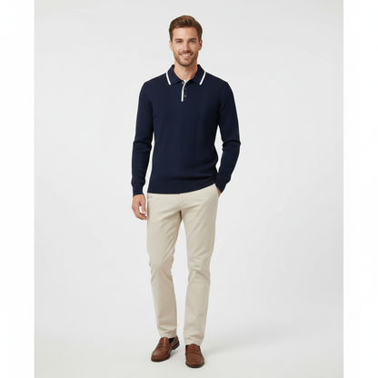 Sweat Homme Col V à Manches Longues Hiver Chaude
