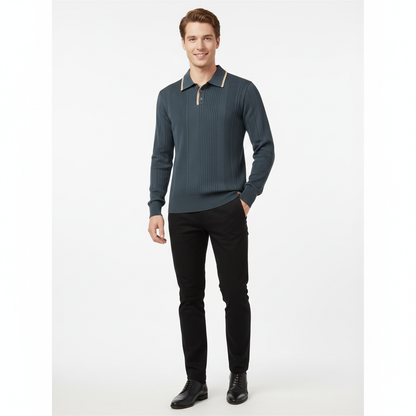 Sweat Homme Col V à Manches Longues Hiver Chaude