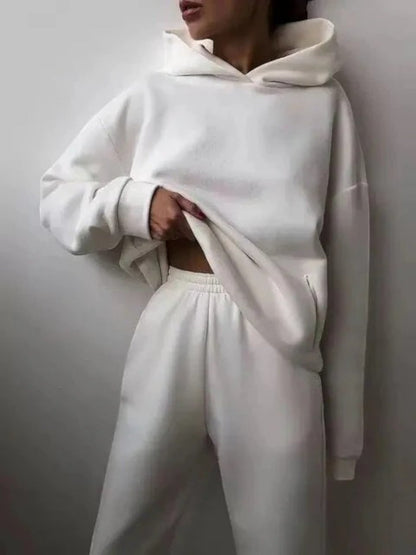 Sweat À Capuche Femme Élégant Et Pantalon Jogging