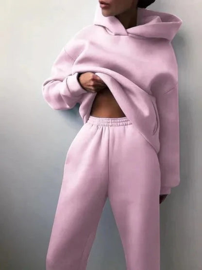 Sweat À Capuche Femme Élégant Et Pantalon Jogging