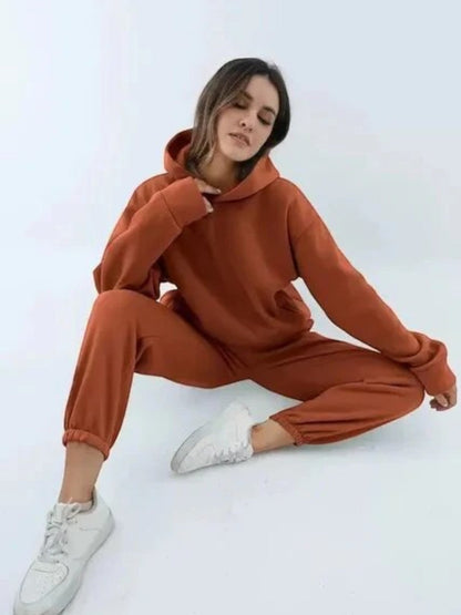 Ensemble Élégant Sweat À Capuche Et Pantalon Pour Femme