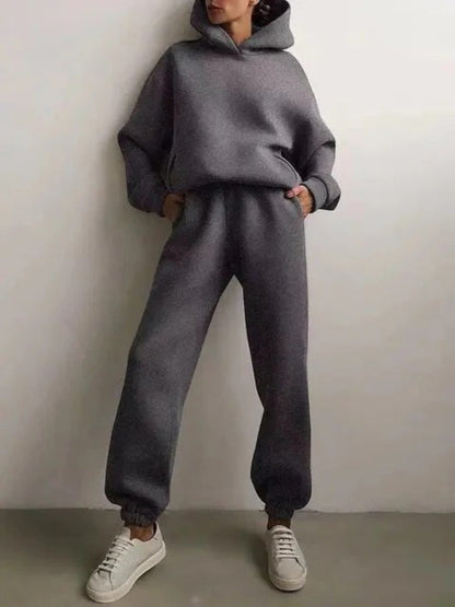 Sweat À Capuche Femme Élégant Et Pantalon Jogging