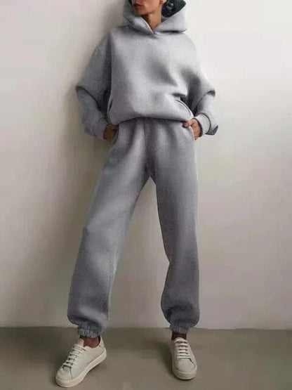 Sweat À Capuche Femme Élégant Et Pantalon Jogging
