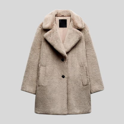 Manteau Femme Col Montant Doublé pour Hiver