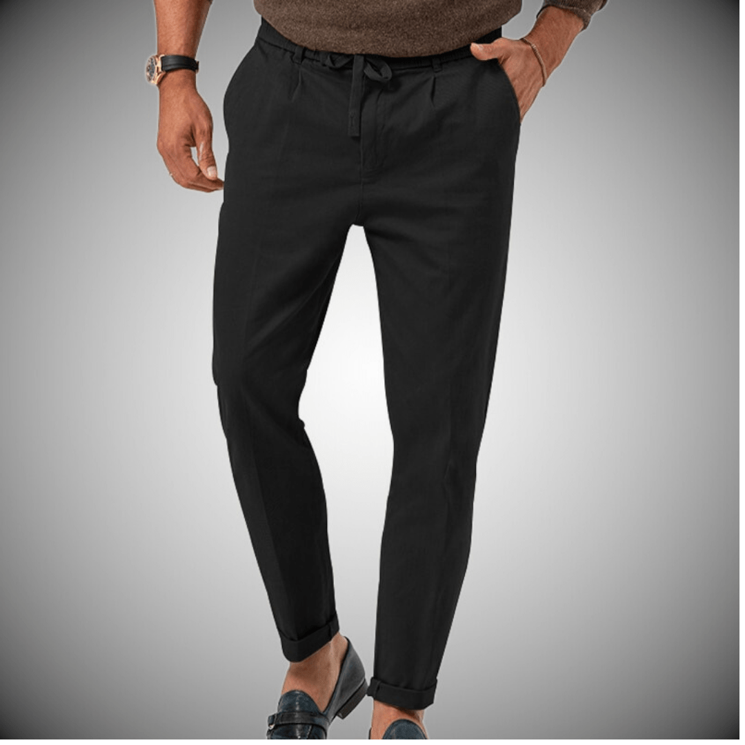 Pantalon ChinoVert Olive Homme Adjustble Élastiqué