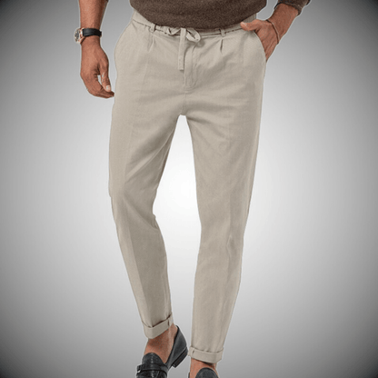 Pantalon ChinoVert Olive Homme Adjustble Élastiqué