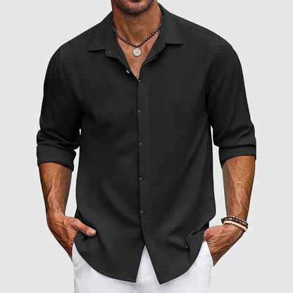 Chemise Lin Homme Élégante en Couleurs Tendance