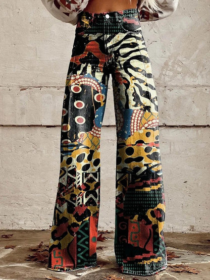 Pantalon Femme à Fleurs Décontracté Chic