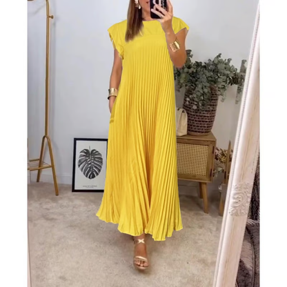 Robe longue Femme Tissu confortable Coupe fluide avec poches