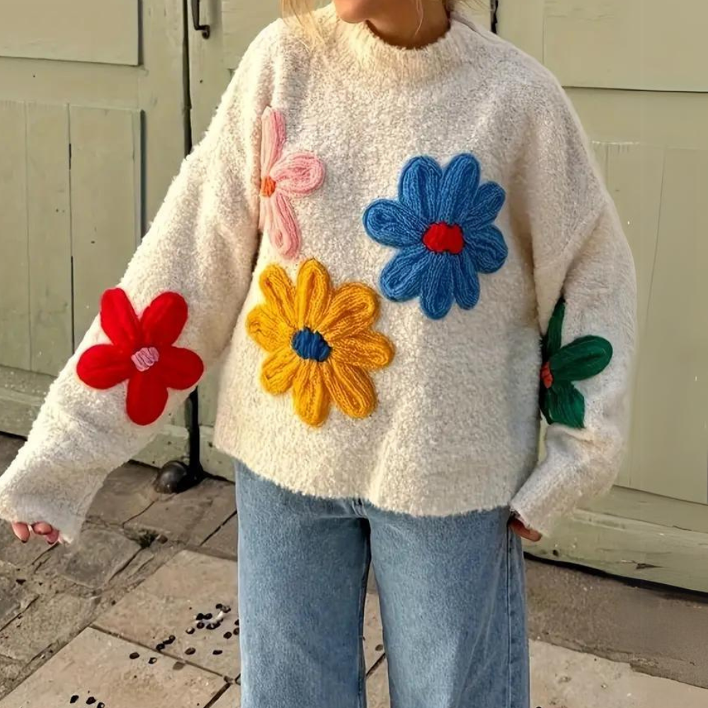 Pull Femme Floral Coloré Été - PanierRoyale