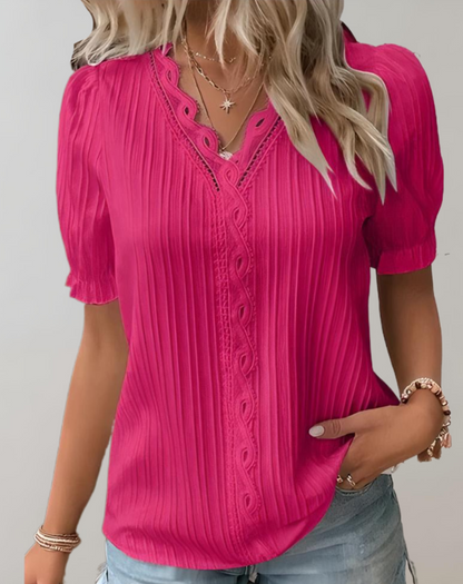Blouse Femme Plissée Élégante et Décontractée