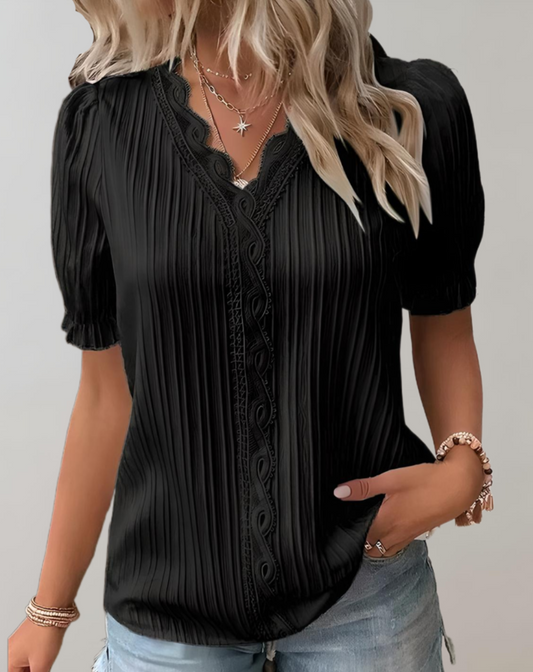 Blouse Femme Plissée Élégante et Décontractée - PanierRoyale