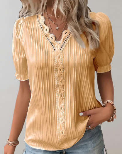 Blouse Femme Plissée Élégante et Décontractée