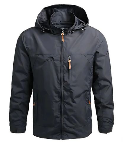 Veste Homme Imperméable avec Capuche et Poches pour Sport Outdoor