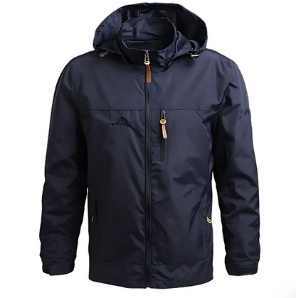 Veste Homme Imperméable avec Capuche et Poches pour Sport Outdoor