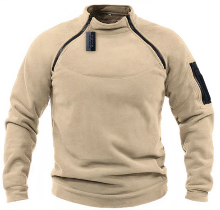Sweat à Capuche Homme - Pull Polaire Chaud avec Poches Pratiques et Fermeture Éclair Rapide