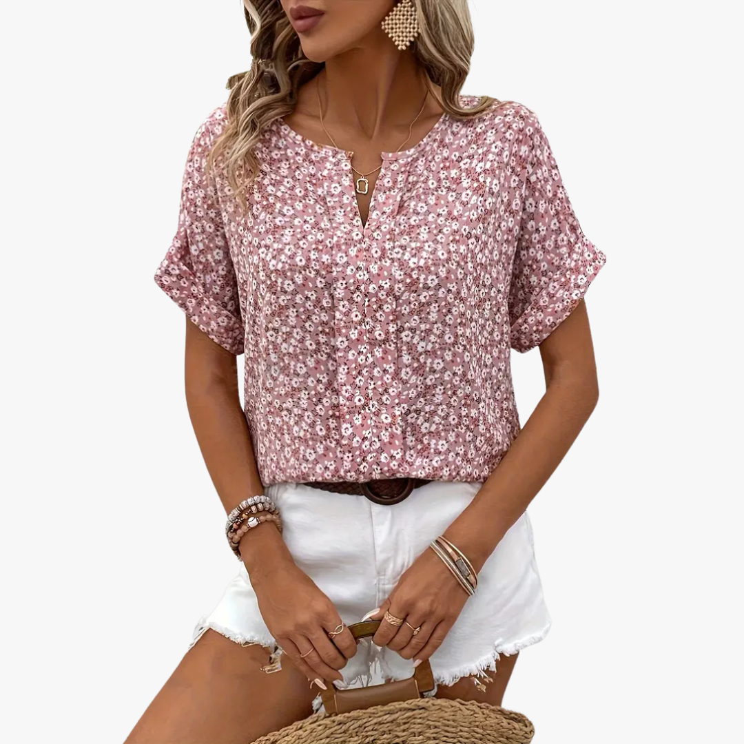 Blouse Femme Chic Fleurs pour Bureau ou Sortie - PanierRoyale