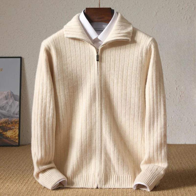 Pull Cachemire Homme Hiver Chaud avec Fermeture Éclair - PanierRoyale