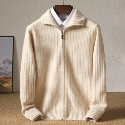 Pull Cachemire Homme Hiver Chaud avec Fermeture Éclair - PanierRoyale