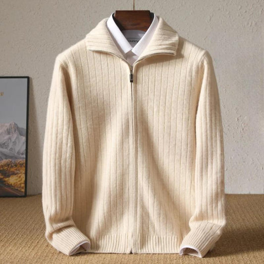 Pull Cachemire Homme Hiver Chaud avec Fermeture Éclair - PanierRoyale
