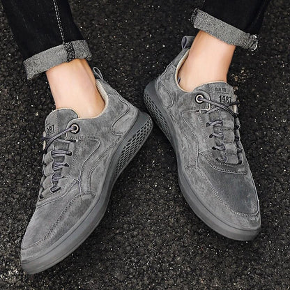 Baskets Homme Cuir Souple Confortable