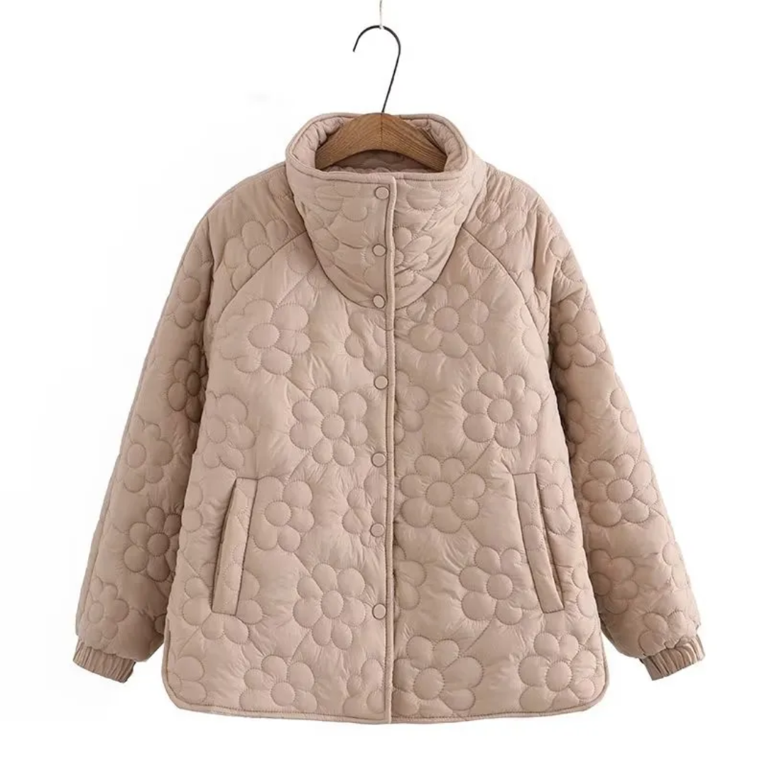 Manteau Femme Hiver Élégant Imprimé Fleur - PanierRoyale