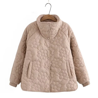 Manteau Femme Hiver Élégant Imprimé Fleur - PanierRoyale