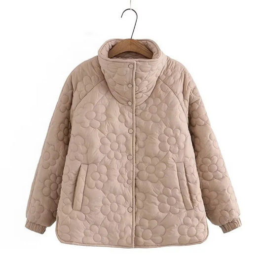 Manteau Femme Hiver Élégant Imprimé Fleur - PanierRoyale